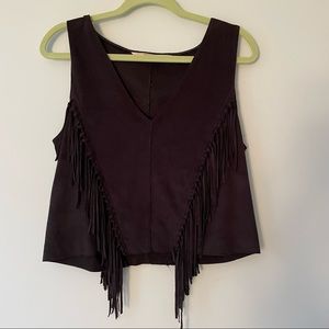 Zara Trafaluc Fringe Top